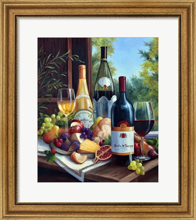 Framed Still Life with Wines Print