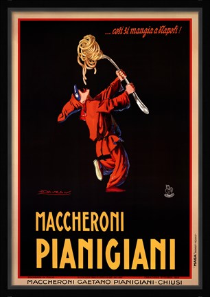 Framed Maccheroni Pianigiani 1922 Print