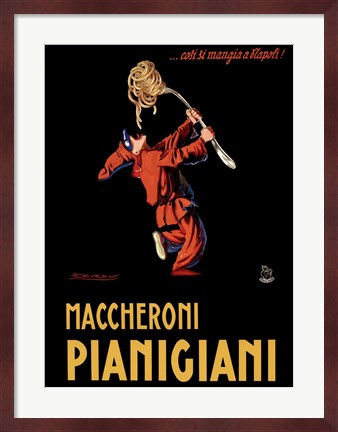 Framed Maccheroni Pianigiani 1922 Print