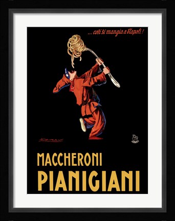 Framed Maccheroni Pianigiani 1922 Print