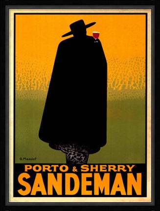 Framed Porto &amp; Sherry Sandeman 1931 Print