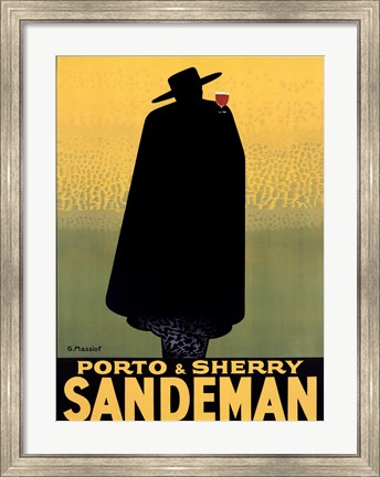 Framed Porto &amp; Sherry Sandeman 1931 Print