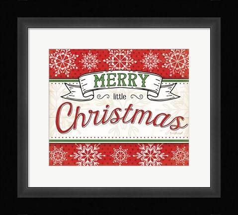 Framed Merry Little Christmas Print