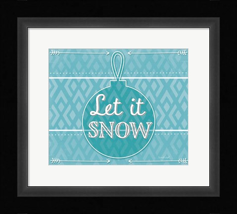 Framed Let It Snow - Blue Print