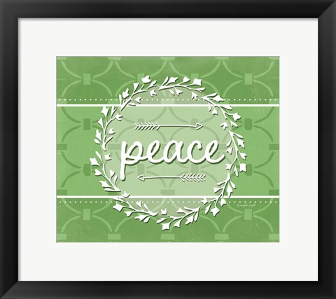Framed Peace (White) Print