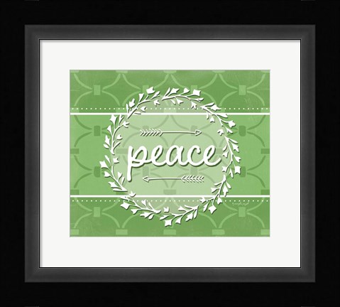 Framed Peace (White) Print