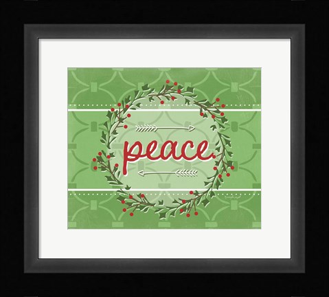 Framed Peace (Red) Print