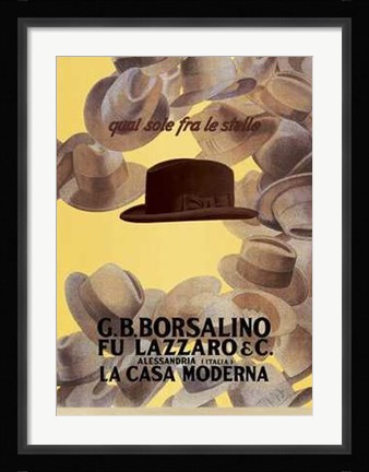 Framed Borsalino 1930 Print