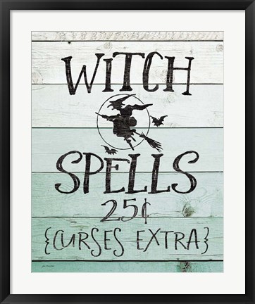 Framed Witch Spells Print