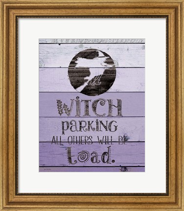 Framed Witch Parking Print