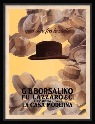 Framed Borsalino 1930 Print