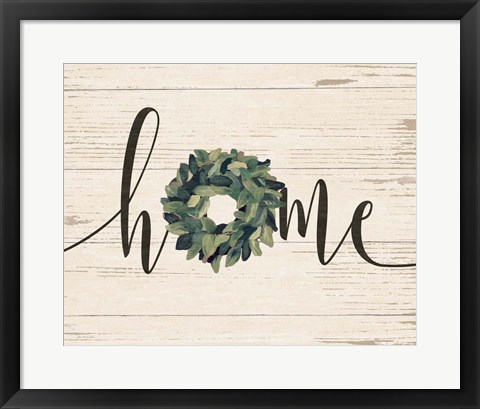 Framed Home Wreath Print