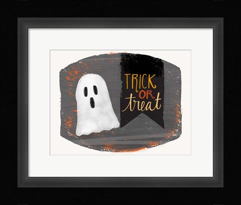 Framed Trick or Treat Ghost Print