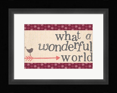 Framed Wonderful World Print