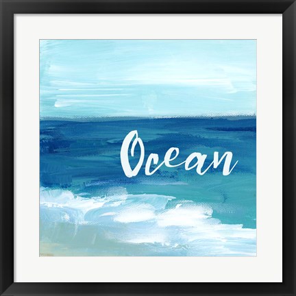 Framed Ocean By the Sea Print