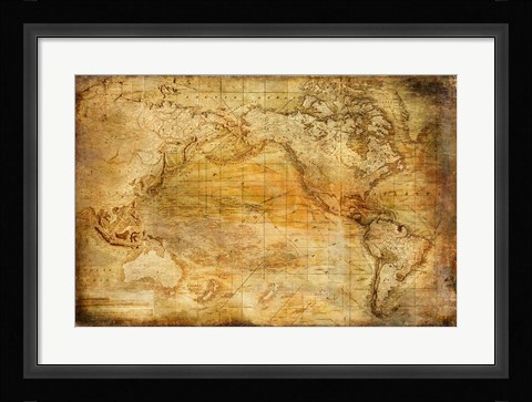 Framed Vintage Map II Print