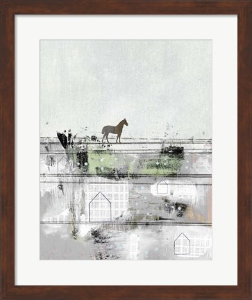 Framed Brown Horse Print