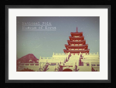 Framed Vintage National Folk Museum of Korea, Asia Print