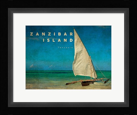 Framed Vintage Zanzibar Island, Tanzania, Africa Print