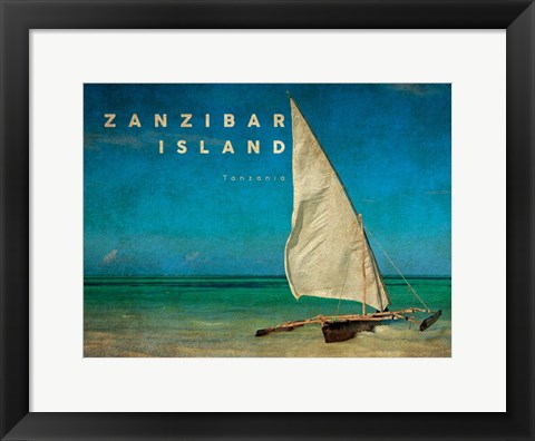 Framed Vintage Zanzibar Island, Tanzania, Africa Print