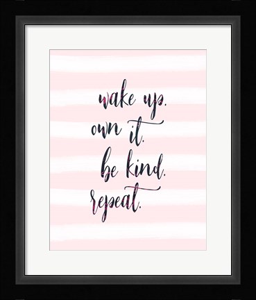 Framed Wake Up - Own It Print
