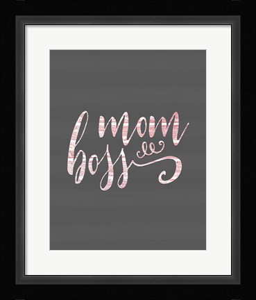 Framed Mom Boss - Pink Print
