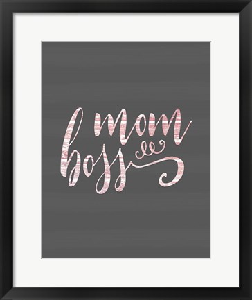 Framed Mom Boss - Pink Print