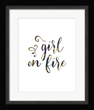 Framed Girl on Fire Print
