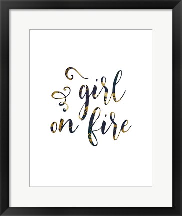 Framed Girl on Fire Print