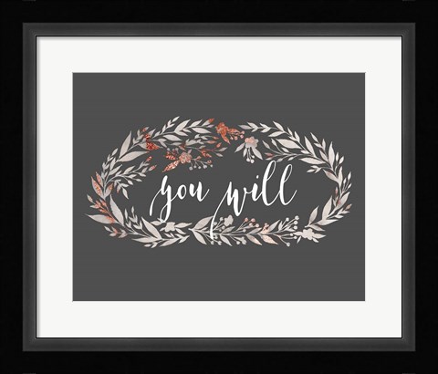 Framed You Will Wreath Print
