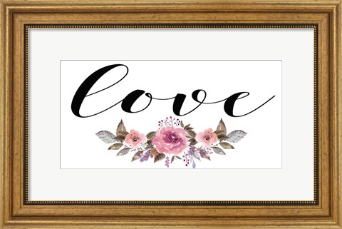 Framed Love with Floral Horizontal Print