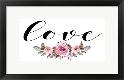 Framed Love with Floral Horizontal Print
