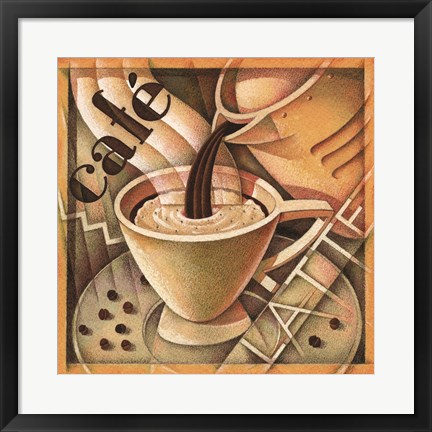 Framed Cappuccino &amp; Cafe A Print