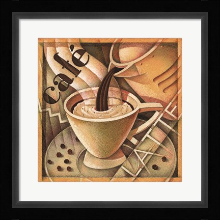Framed Cappuccino &amp; Cafe A Print
