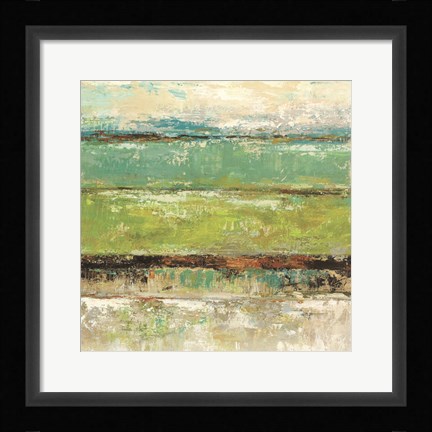 Framed Living Green I Print