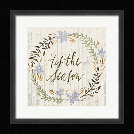 Framed Rustic Christmas IV Print