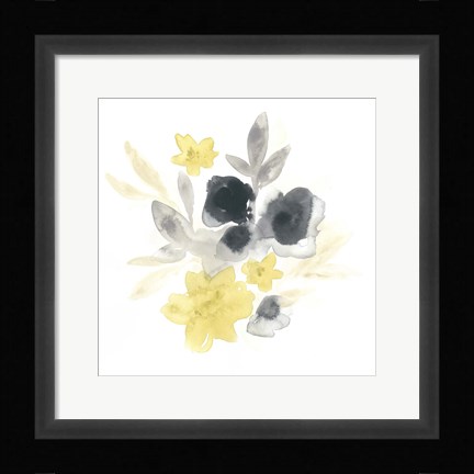 Framed Citron Bouquet I Print