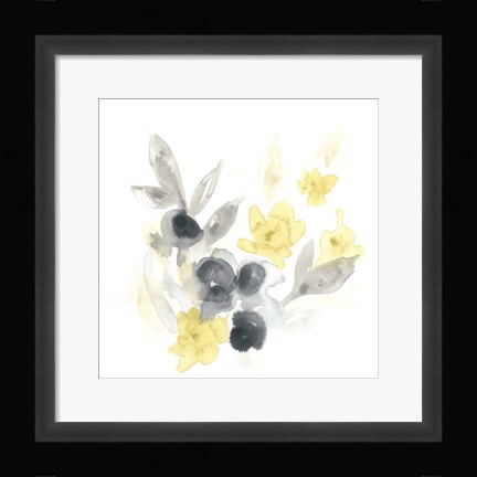 Framed Citron Bouquet II Print