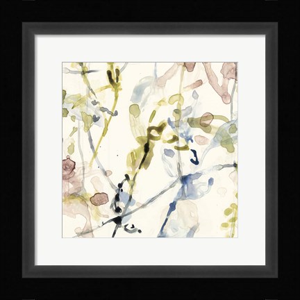 Framed Flower Drips IV Print