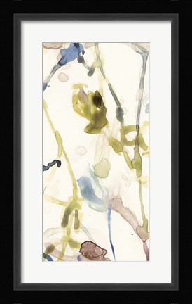 Framed Flower Drip Triptych I Print