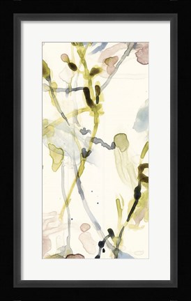 Framed Flower Drip Triptych II Print