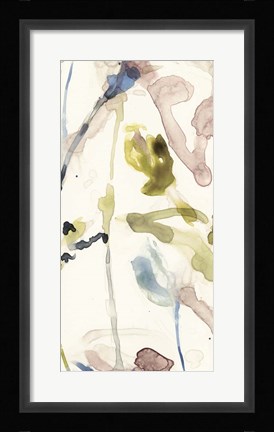 Framed Flower Drip Triptych III Print