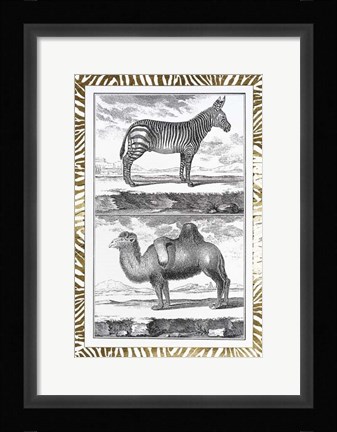 Framed Gilded Safari II - Metallic Foil Print