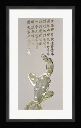 Framed Mandarin Cactus I - Metallic Foil Print