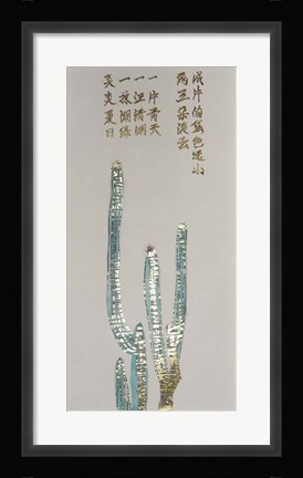 Framed Mandarin Cactus II - Metallic Foil Print