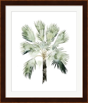 Framed Watercolor Palm of the Tropics I Print