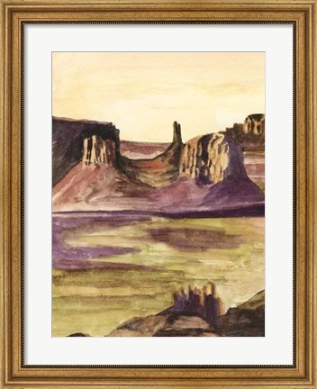 Framed Desert Diptych I Print