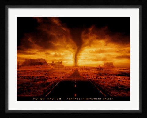 Framed Tornado in Monument Valley Print