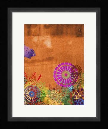 Framed Butterfly Panorama Triptych III Print