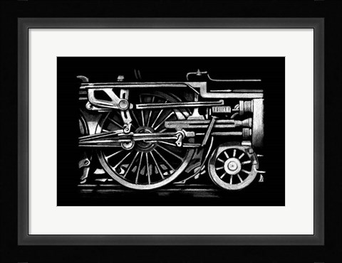 Framed Locomotive Detail II Print